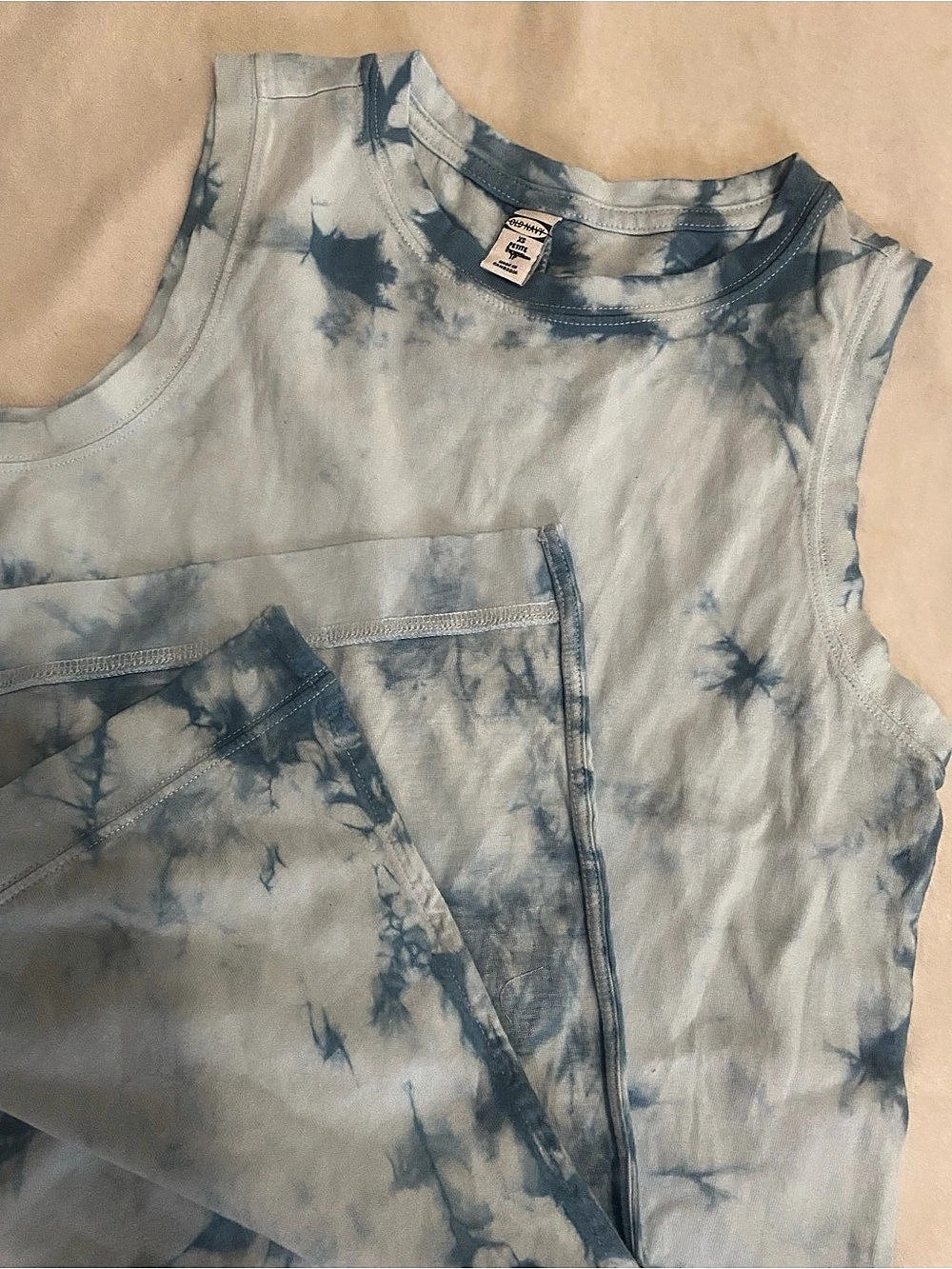 Free People Tie-Dye Maxi Dress in Blue & White Size Small